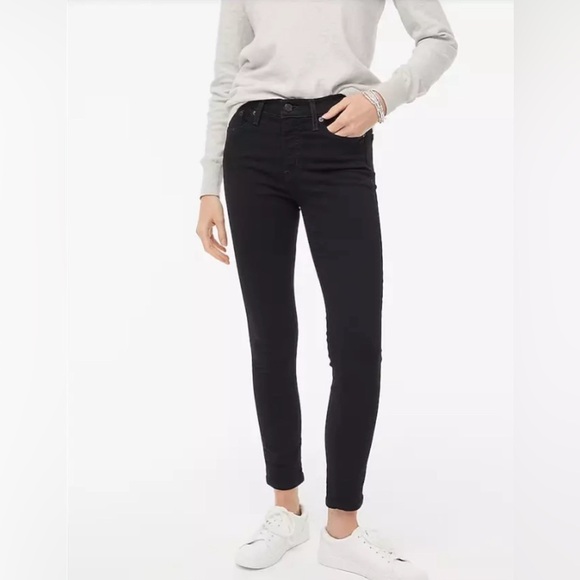 NEW J Crew 8" Mid Rise Skinny Jean Signature Stretch 35 White $118 0877 - Picture 2 of 12